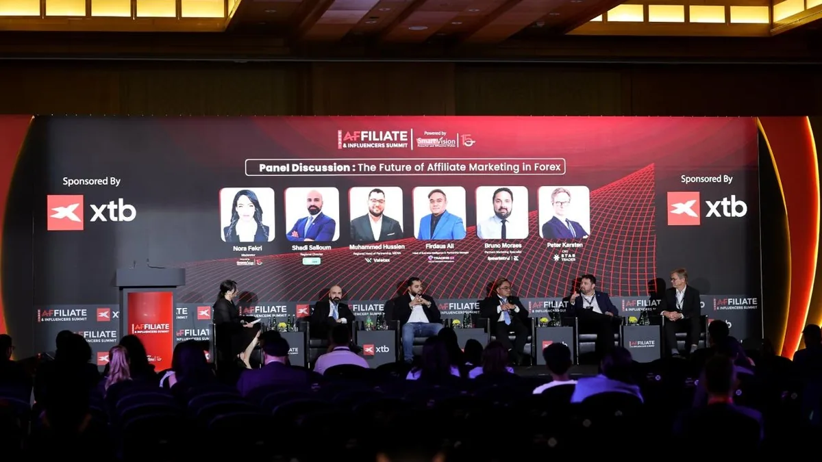 Industry leaders speaking in a panel discussion